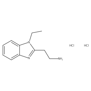 2-(1-ethyl-1H-1,3-benzodiazol-2-yl)ethan-1-amine dihydrochloride结构式