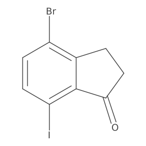 1H-Inden-1-one, 4-bromo-2,3-dihydro-7-iodo- Structure