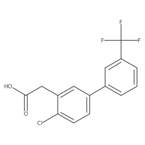 2-(4-Chloro-3'-(trifluoromethyl)-[1,1'-biphenyl]-3-yl)acetic acid Structure