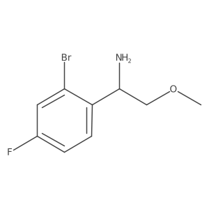 1-(2-Bromo-4-fluorophenyl)-2-methoxyethan-1-amine结构式