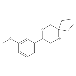 5,5-Diethyl-2-(3-methoxyphenyl)morpholine结构式