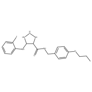 5-[(2-fluorophenyl)amino]-N-[(4-propoxyphenyl)methyl]-1H-1,2,3-triazole-4-carboxamide结构式