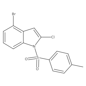 4-Bromo-2-chloro-1-[(4-methylphenyl)sulfonyl]-1H-indole结构式
