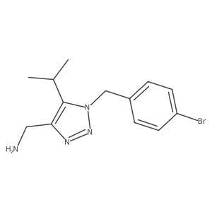 {1-[(4-bromophenyl)methyl]-5-(propan-2-yl)-1H-1,2,3-triazol-4-yl}methanamine结构式