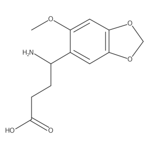 4-Amino-4-(6-methoxy-1,3-dioxaindan-5-yl)butanoic acid Structure