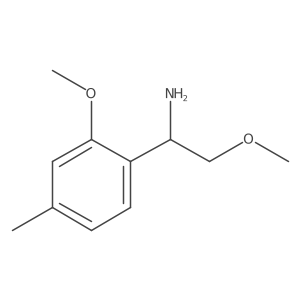 2-Methoxy-1-(2-methoxy-4-methylphenyl)ethan-1-amine结构式