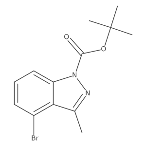 1H-Indazole-1-carboxylic acid, 4-bromo-3-methyl-, 1,1-dimethylethyl ester Structure