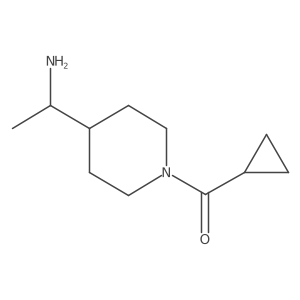 1-(1-Cyclopropanecarbonylpiperidin-4-yl)ethan-1-amine结构式