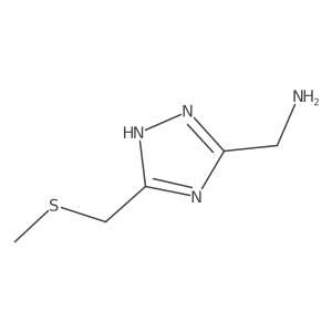 {5-[(methylsulfanyl)methyl]-1H-1,2,4-triazol-3-yl}methanamine结构式