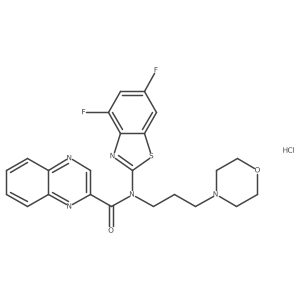 N-(4,6-difluorobenzo[d]thiazol-2-yl)-N-(3-morpholinopropyl)quinoxaline-2-carboxamide hydrochloride Structure