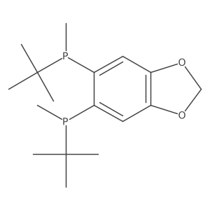 5,6-Bis((R)-tert-butyl(methyl)phosphaneyl)benzo[d][1,3]dioxole Structure