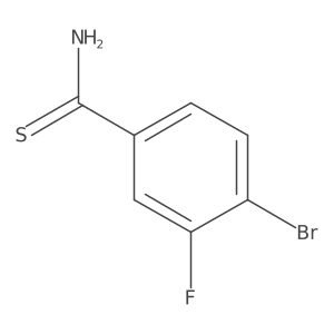 4-Bromo-3-fluorobenzene-1-carbothioamide Structure