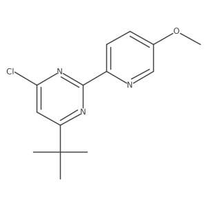 4-Tert-butyl-6-chloro-2-(5-methoxypyridin-2-yl)pyrimidine Structure