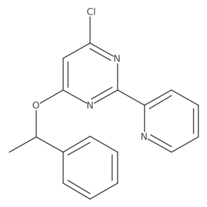 4-Chloro-6-(1-phenylethoxy)-2-pyridin-2-ylpyrimidine结构式