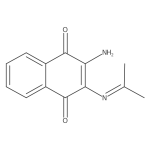 2-Amino-3-[(1-methylethylidene)amino]-1,4-naphthalenedione Structure