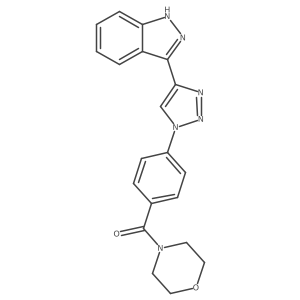 [4-[4-(1H-indazol-3-yl)triazol-1-yl]phenyl]-morpholin-4-ylmethanone结构式