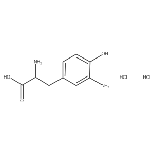 (R)-2-Amino-3-(3-amino-4-hydroxyphenyl)propanoic acid dihydrochloride结构式