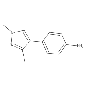 4-(1,3-Dimethyl-1h-pyrazol-4-yl)benzenamine结构式