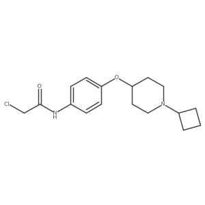 2-Chloro-N-[4-(1-cyclobutyl piperidin-4-yloxy)phenyl]acetamide结构式