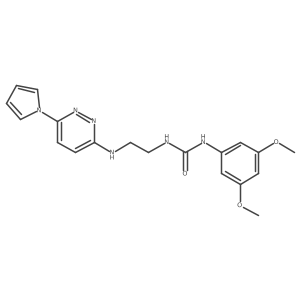 1-(2-((6-(1H-pyrrol-1-yl)pyridazin-3-yl)amino)ethyl)-3-(3,5-dimethoxyphenyl)urea结构式