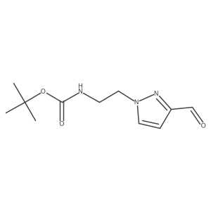 Tert-butyl (2-(3-formyl-1H-pyrazol-1-yl)ethyl)carbamate结构式