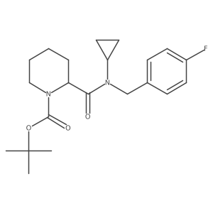 tert-Butyl 2-(cyclopropyl(4-fluorobenzyl)carbamoyl)piperidine-1-carboxylate Structure