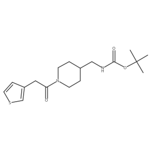 Tert-butyl ((1-(2-(thiophen-3-yl)acetyl)piperidin-4-yl)methyl)carbamate Structure