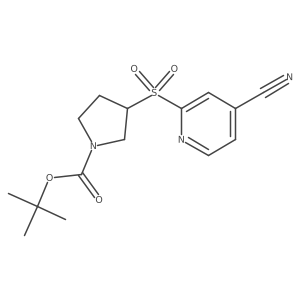 tert-Butyl 3-((4-cyanopyridin-2-yl)sulfonyl)pyrrolidine-1-carboxylate结构式