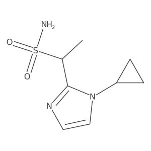 1-(1-cyclopropyl-1H-imidazol-2-yl)ethanesulfonamide结构式