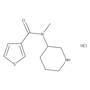 (S)-N-methyl-N-(piperidin-3-yl)thiophene-3-carboxamide hydrochloride结构式