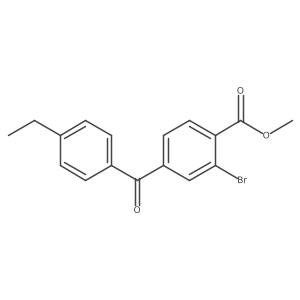 2-Bromo-4-(4-ethylbenzoyl)benzoic acid methyl ester Structure