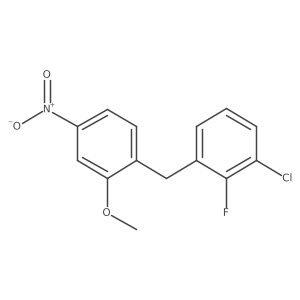 1-Chloro-2-fluoro-3-(2-methoxy-4-nitrobenzyl)benzene Structure