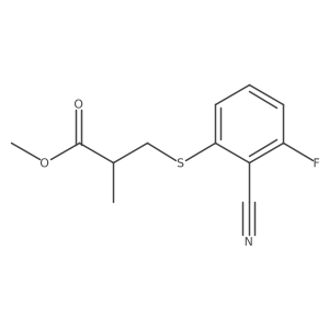 Methyl 3-((2-cyano-3-fluorophenyl)thio)-2-methylpropanoate结构式