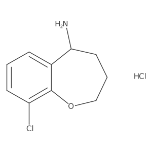 9-Chloro-2,3,4,5-tetrahydro-1-benzoxepin-5-amine hydrochloride Structure