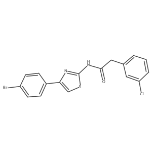 N-[4-(4-bromophenyl)-1,3-thiazol-2-yl]-2-(3-chlorophenyl)acetamide结构式