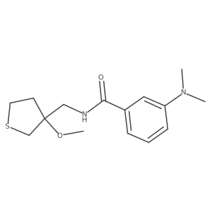 3-(dimethylamino)-N-((3-methoxytetrahydrothiophen-3-yl)methyl)benzamide结构式