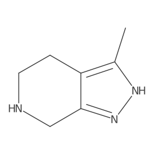 3-Methyl-4,5,6,7-tetrahydro-1H-pyrazolo[3,4-c]pyridine结构式
