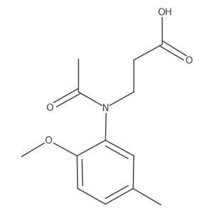 3-[N-(2-methoxy-5-methylphenyl)acetamido]propanoic acid Structure