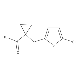 1-((5-Chlorothiophen-2-yl)methyl)cyclopropane-1-carboxylic acid结构式