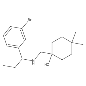 Cyclohexanol, 1-[[[1-(3-bromophenyl)propyl]amino]methyl]-4,4-dimethyl- Structure