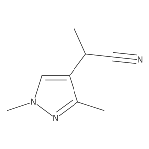 2-(1,3-dimethyl-1H-pyrazol-4-yl)propanenitrile Structure