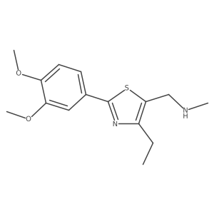1-(2-(3,4-dimethoxyphenyl)-4-ethylthiazol-5-yl)-N-methylmethanamine Structure