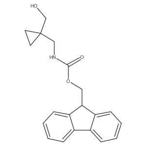 (9H-fluoren-9-yl)methyl N-{[1-(hydroxymethyl)cyclopropyl]methyl}carbamate结构式