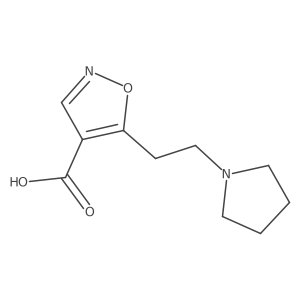 5-[2-(Pyrrolidin-1-yl)ethyl]-1,2-oxazole-4-carboxylic acid结构式