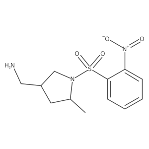 [5-Methyl-1-(2-nitrobenzenesulfonyl)pyrrolidin-3-yl]methanamine Structure