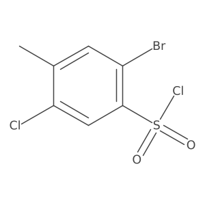 2-Bromo-5-chloro-4-methylbenzene-1-sulfonylchloride结构式