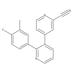 4-(2-(4-Fluoro-3-methylphenyl)pyridin-3-yl)pyridine-2-carbonitrile Structure