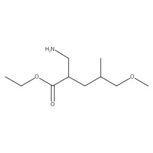 Ethyl 2-(aminomethyl)-5-methoxy-4-methylpentanoate Structure