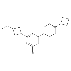 2-Chloro-6-(3-methoxy-1-azetidinyl)-4-[1-(3-oxetanyl)-4-piperidinyl]pyridine结构式