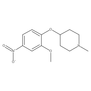 4-[4-Nitro-2-methoxyphenoxy]-1-methylpiperidine结构式